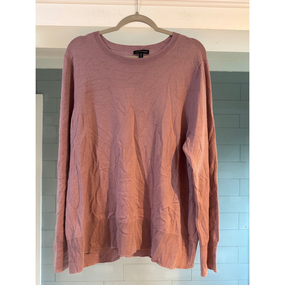 Universal Standard Womens Mauve Pink Crewneck Long Sleeve Knit Sweater Size M